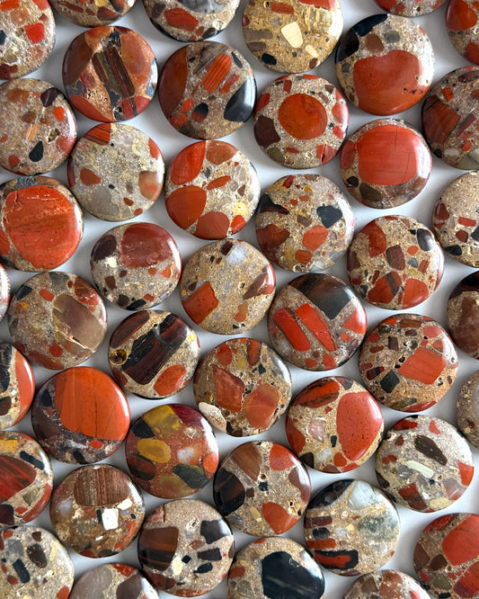 Red Jasper Conglomerate Coin