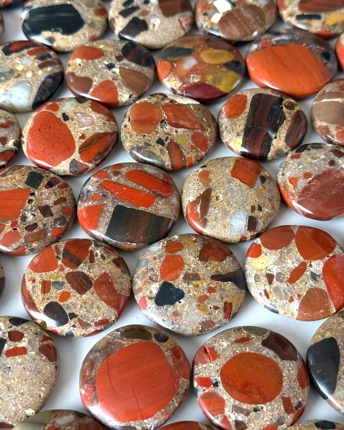 Red Jasper Conglomerate Coin