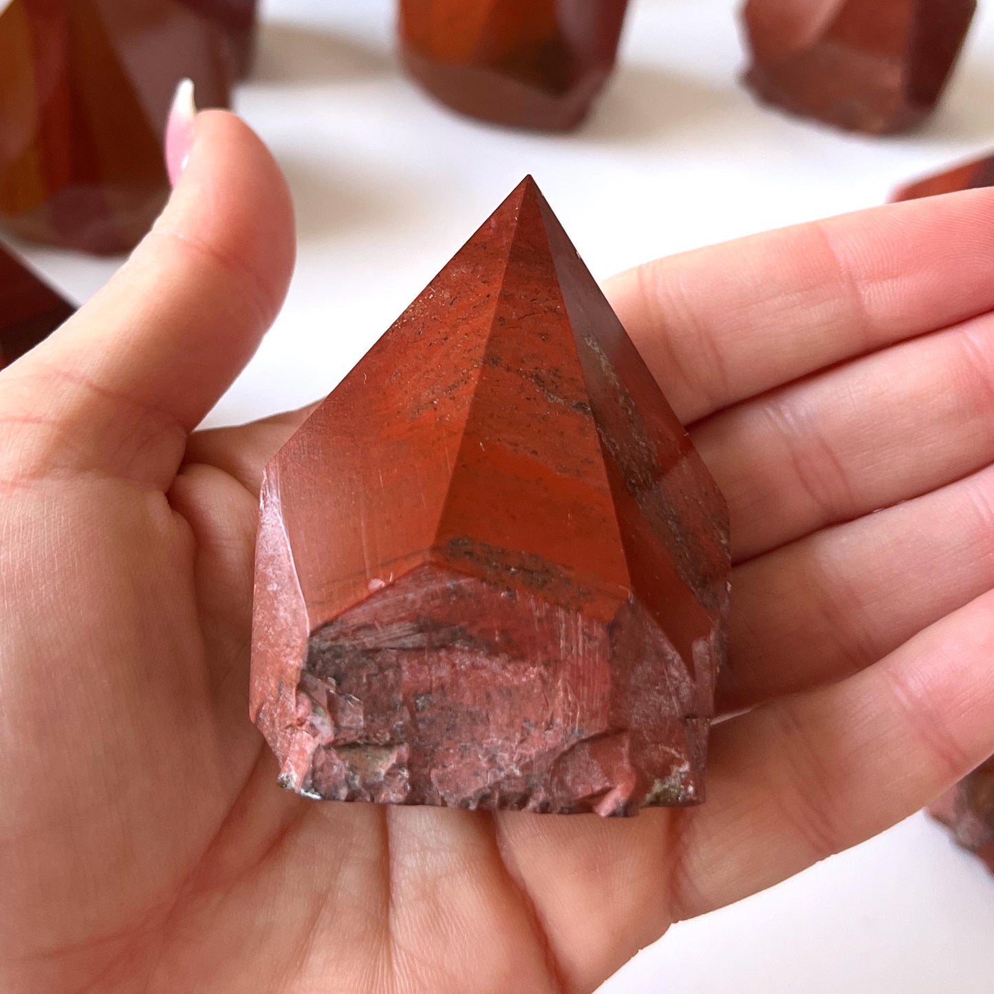 Red Jasper Top Polished Point