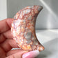 Red Net Jasper Crescent Moon