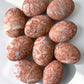 Red Net Jasper Palm Stone