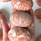Red Net Jasper Palm Stone