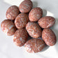 Red Net Jasper Palm Stone