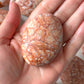 Red Net Jasper Palm Stone