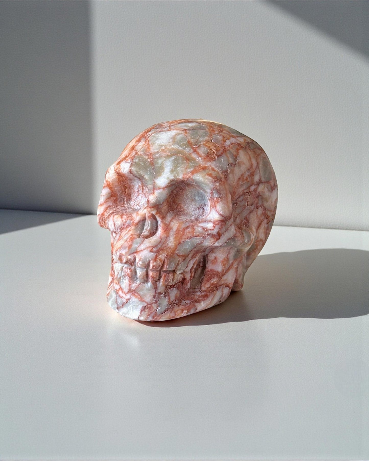 Red Net Jasper Skull