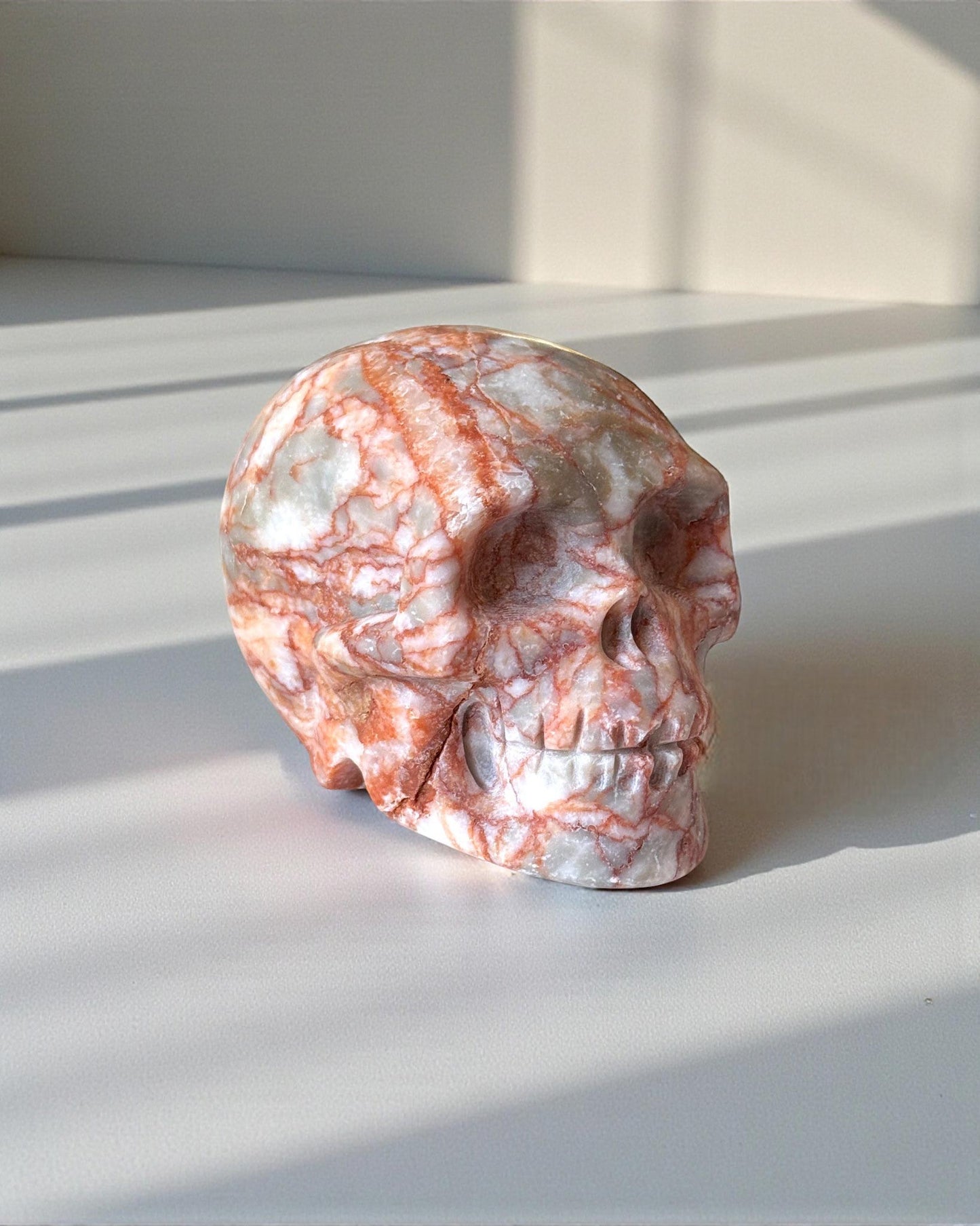 Red Net Jasper Skull