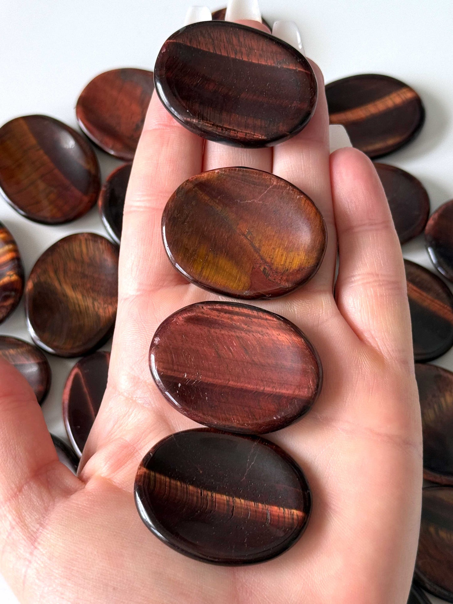 Red Tiger's Eye Worry Stone