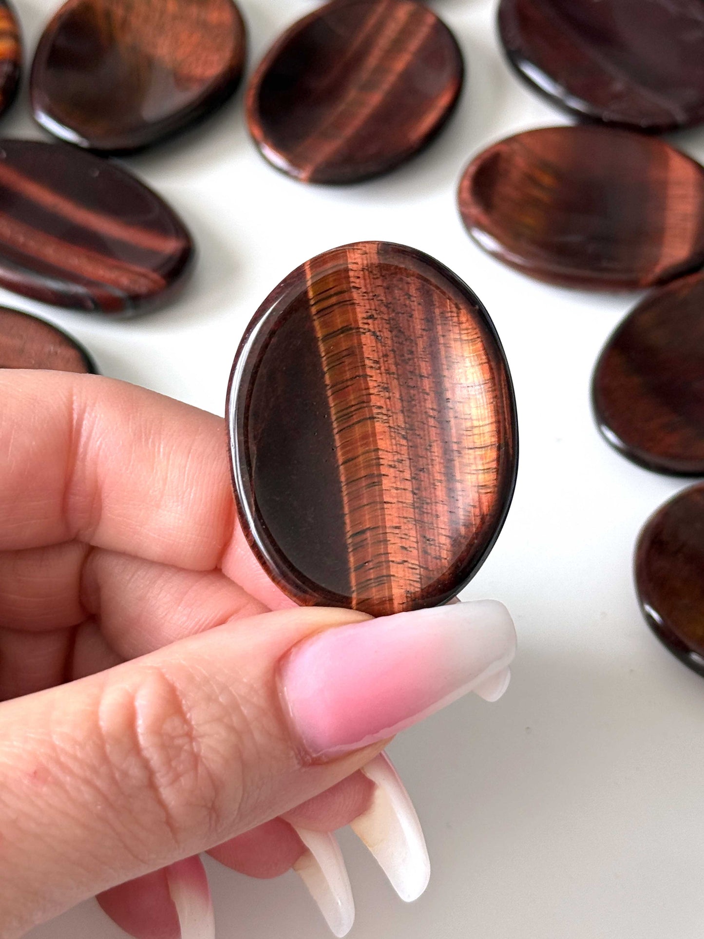 Red Tiger's Eye Worry Stone