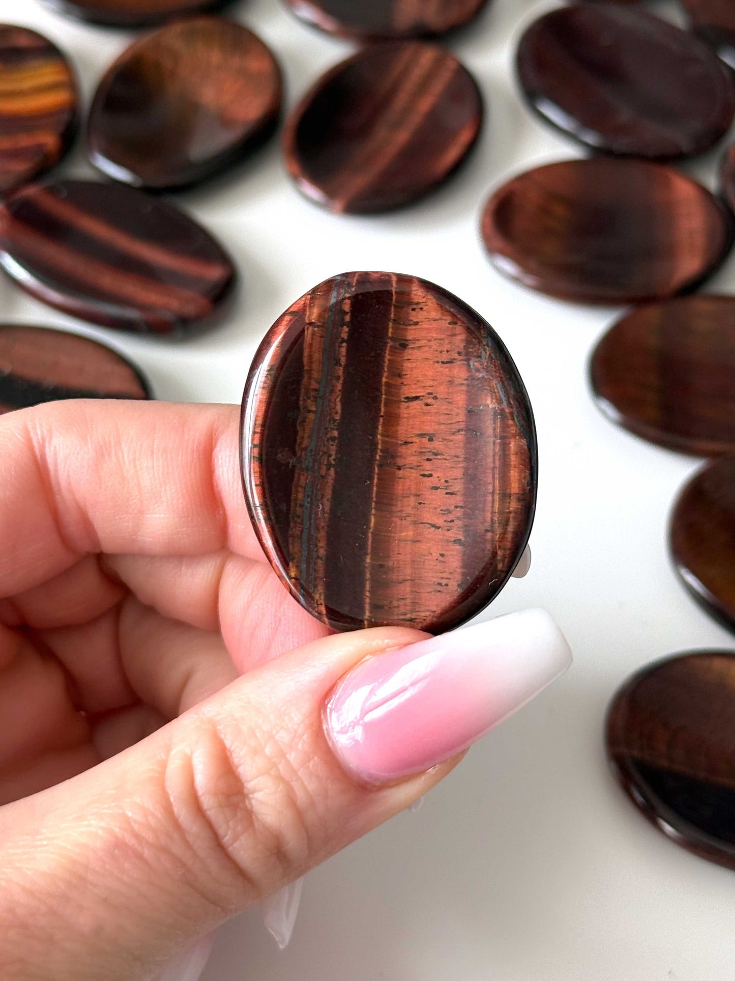 Red Tiger's Eye Worry Stone