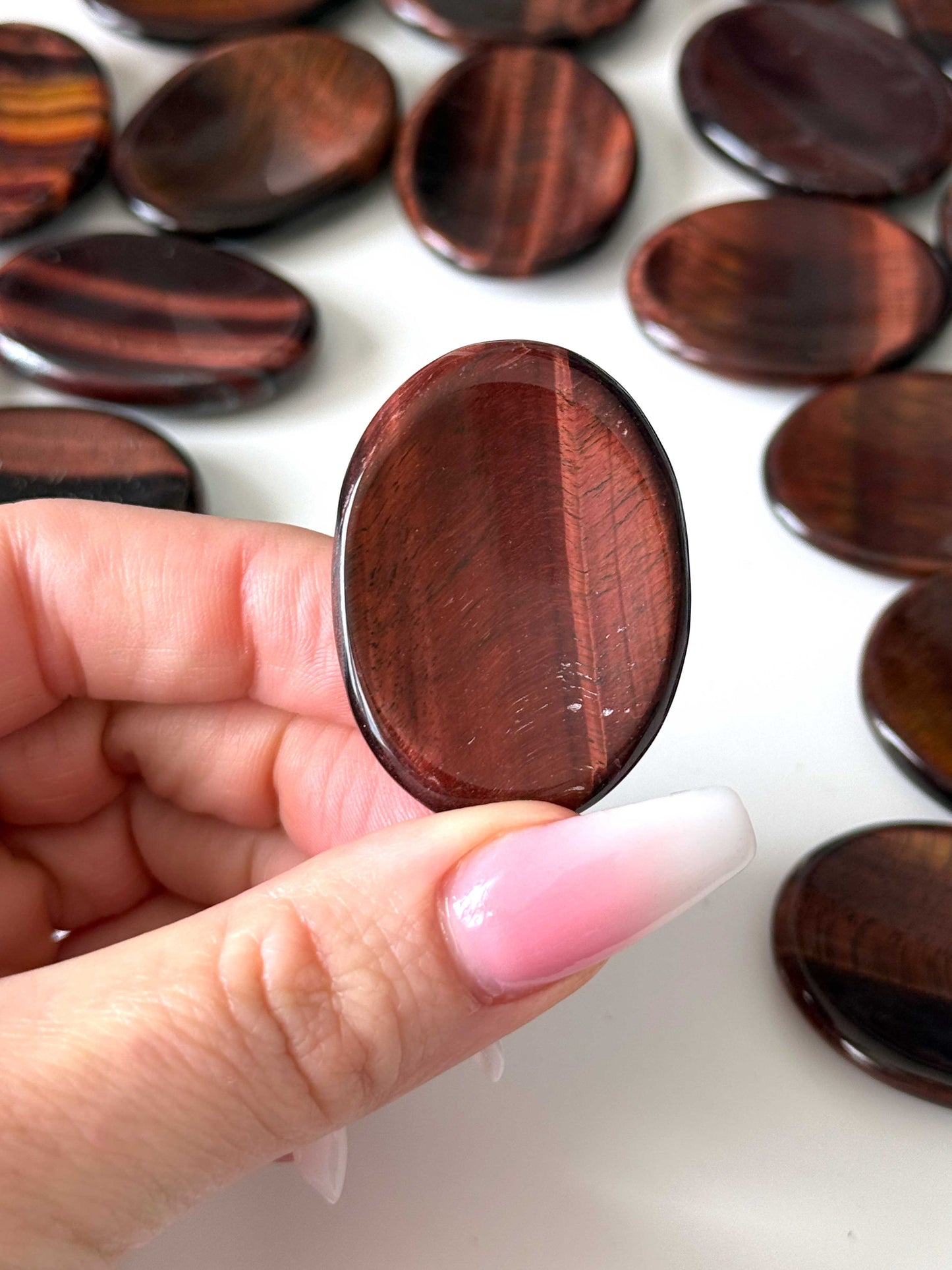 Red Tiger's Eye Worry Stone