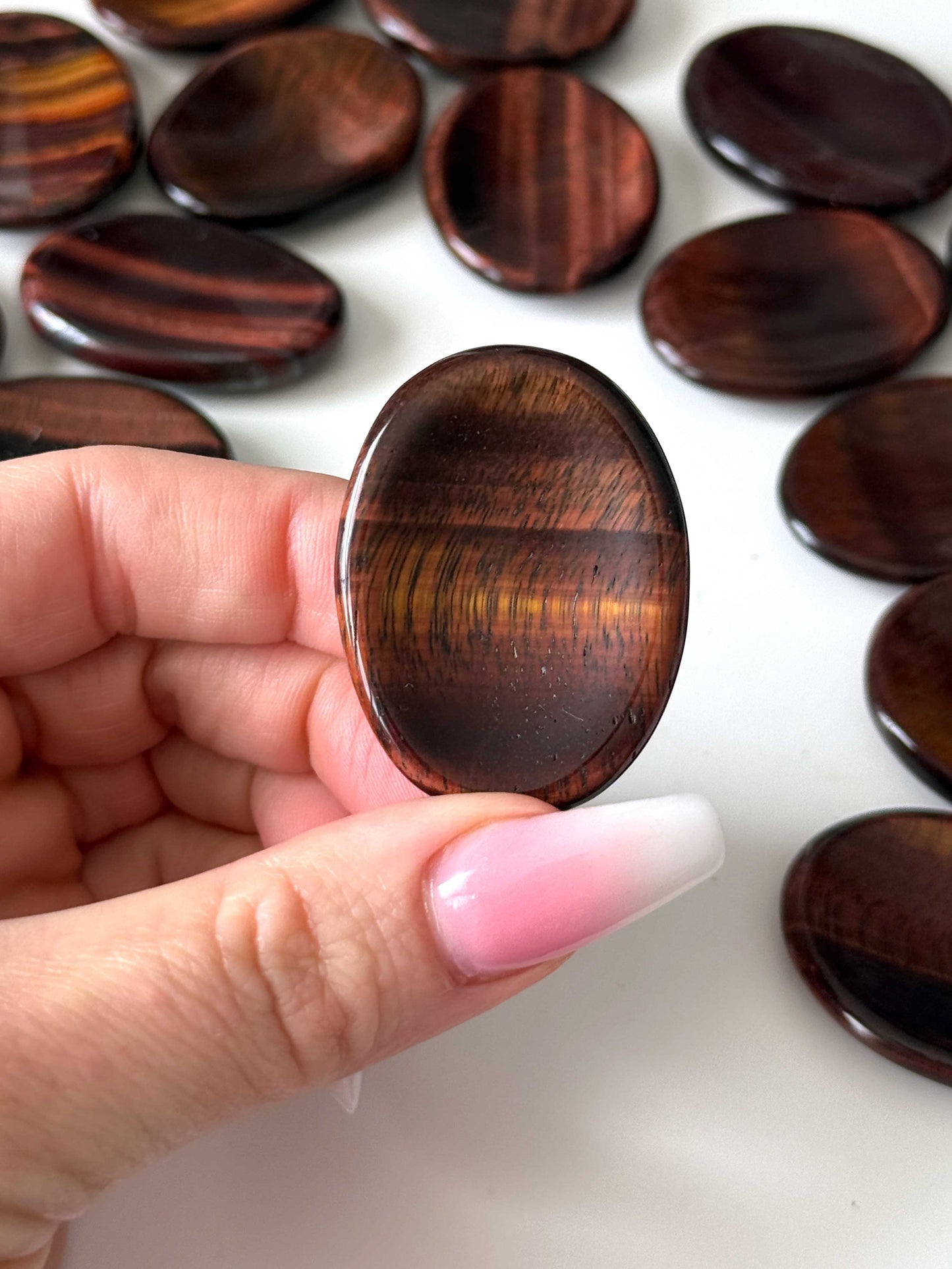 Red Tiger's Eye Worry Stone