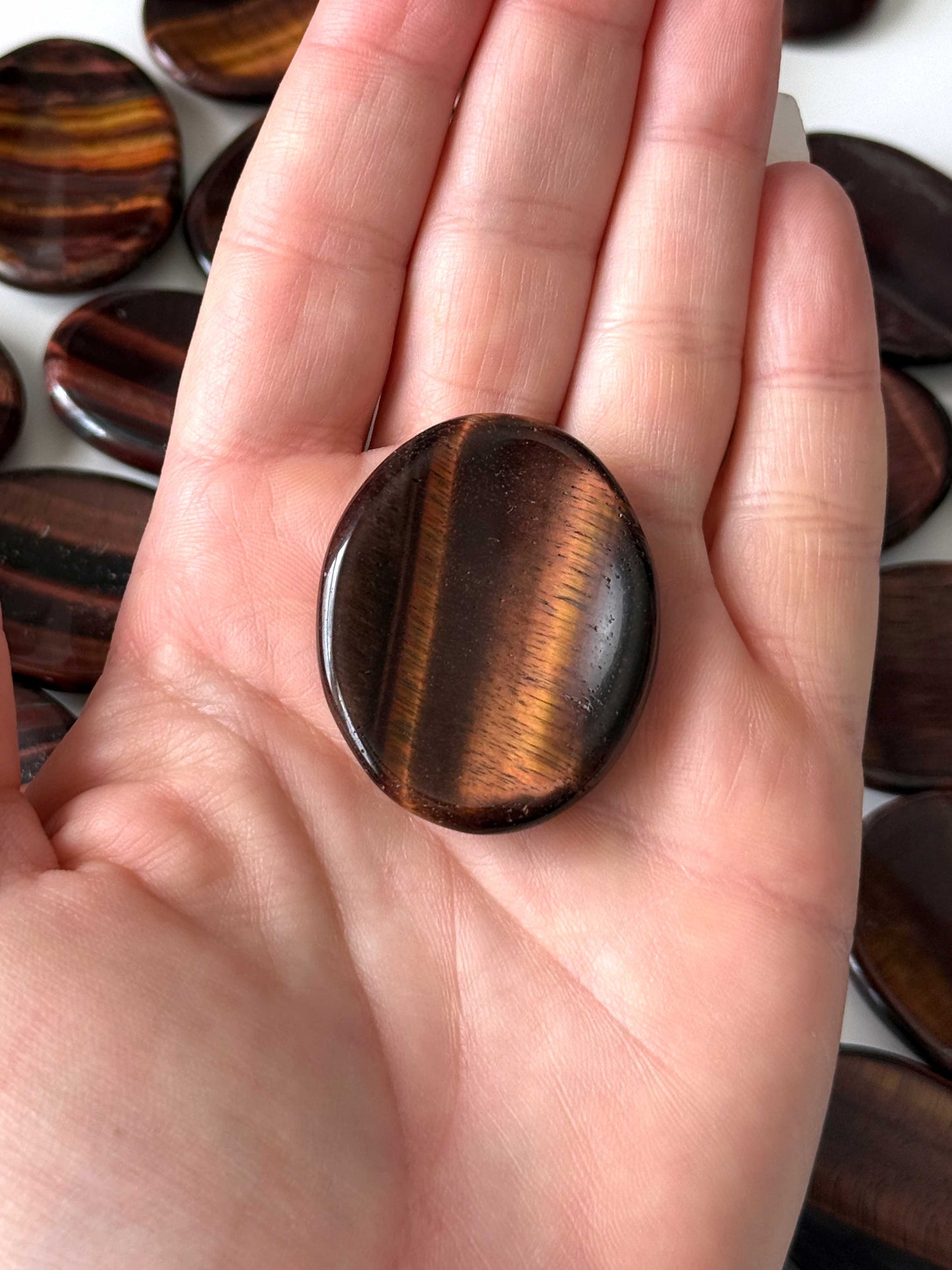 Red Tiger's Eye Worry Stone