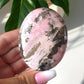 Rhodochrosite with Quartz Palm Stone