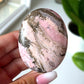 Rhodochrosite with Quartz Palm Stone