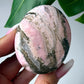 Rhodochrosite with Quartz Palm Stone