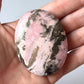 Rhodochrosite with Quartz Palm Stone