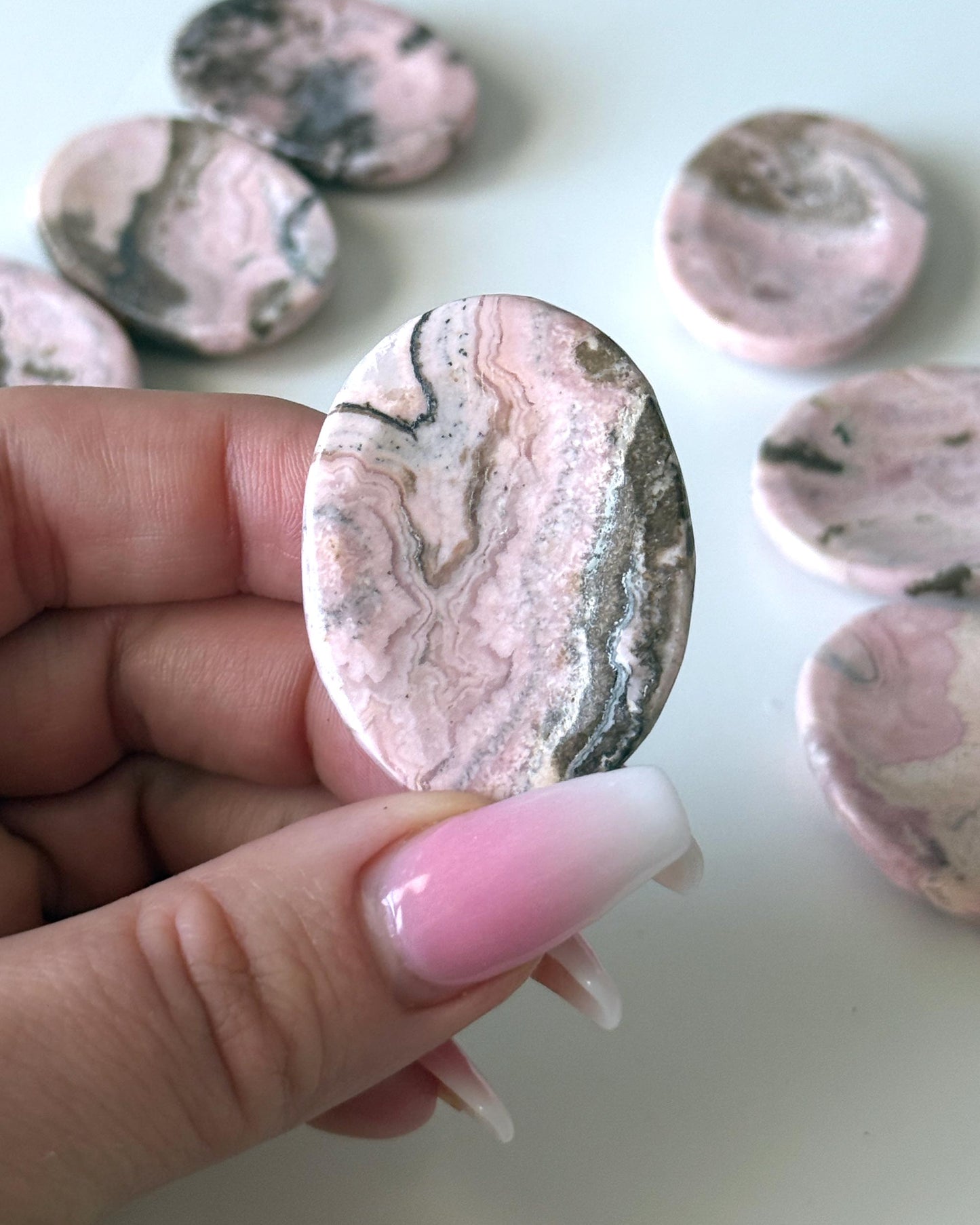 Rhodochrosite Worry Stone