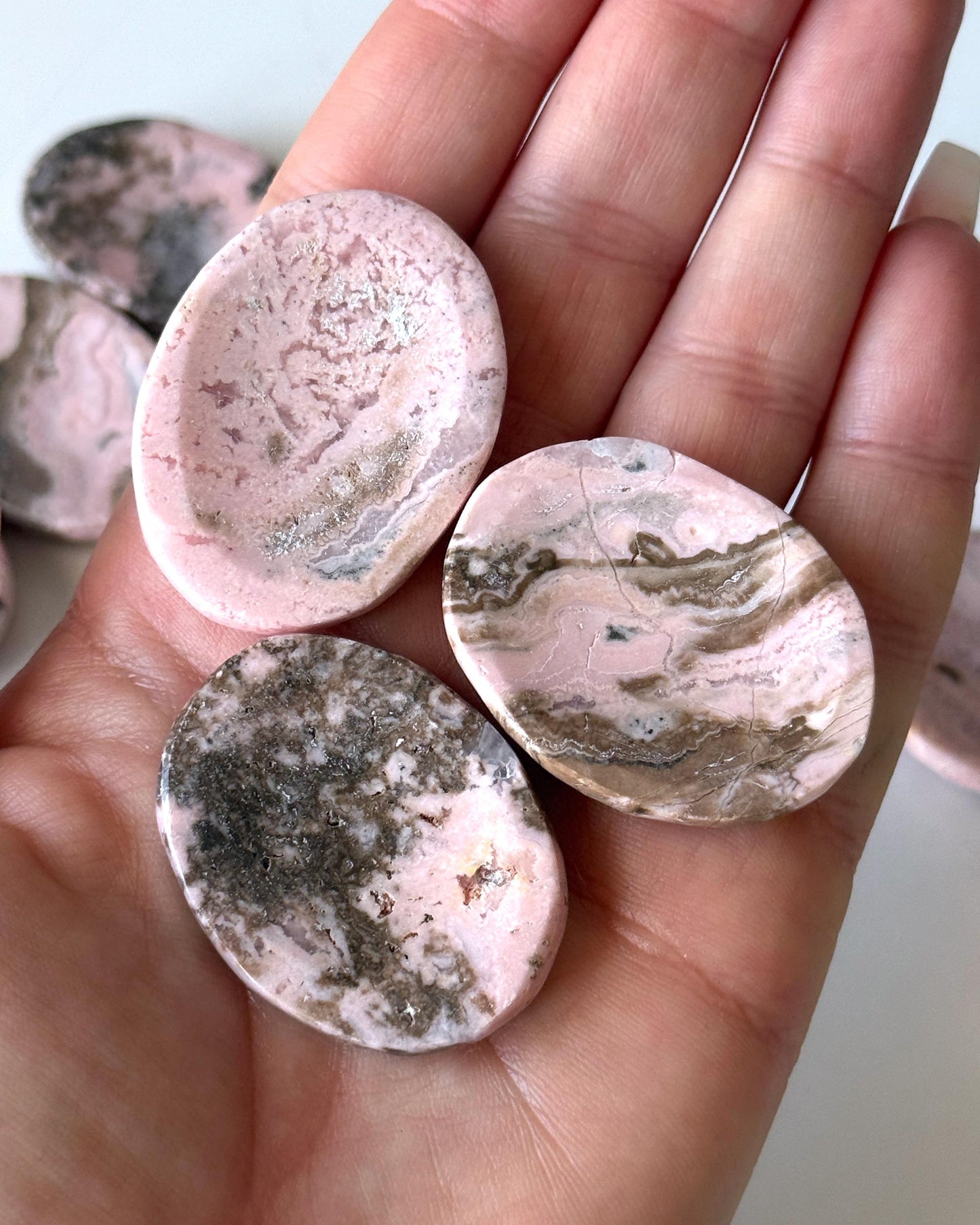 Rhodochrosite Worry Stone