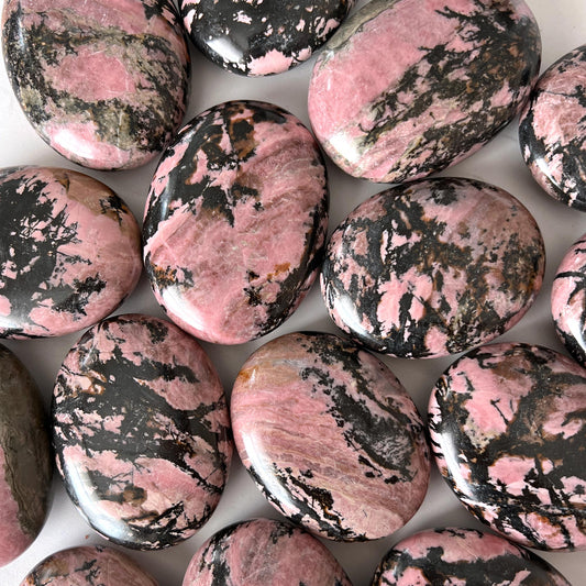 Rhodonite Palm Stone