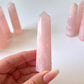 Mozambique Rose Quartz Faceted Tower