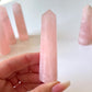 Mozambique Rose Quartz Faceted Tower