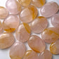 Rose Quartz Golden Healer Palm Stone