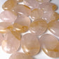 Rose Quartz Golden Healer Palm Stone