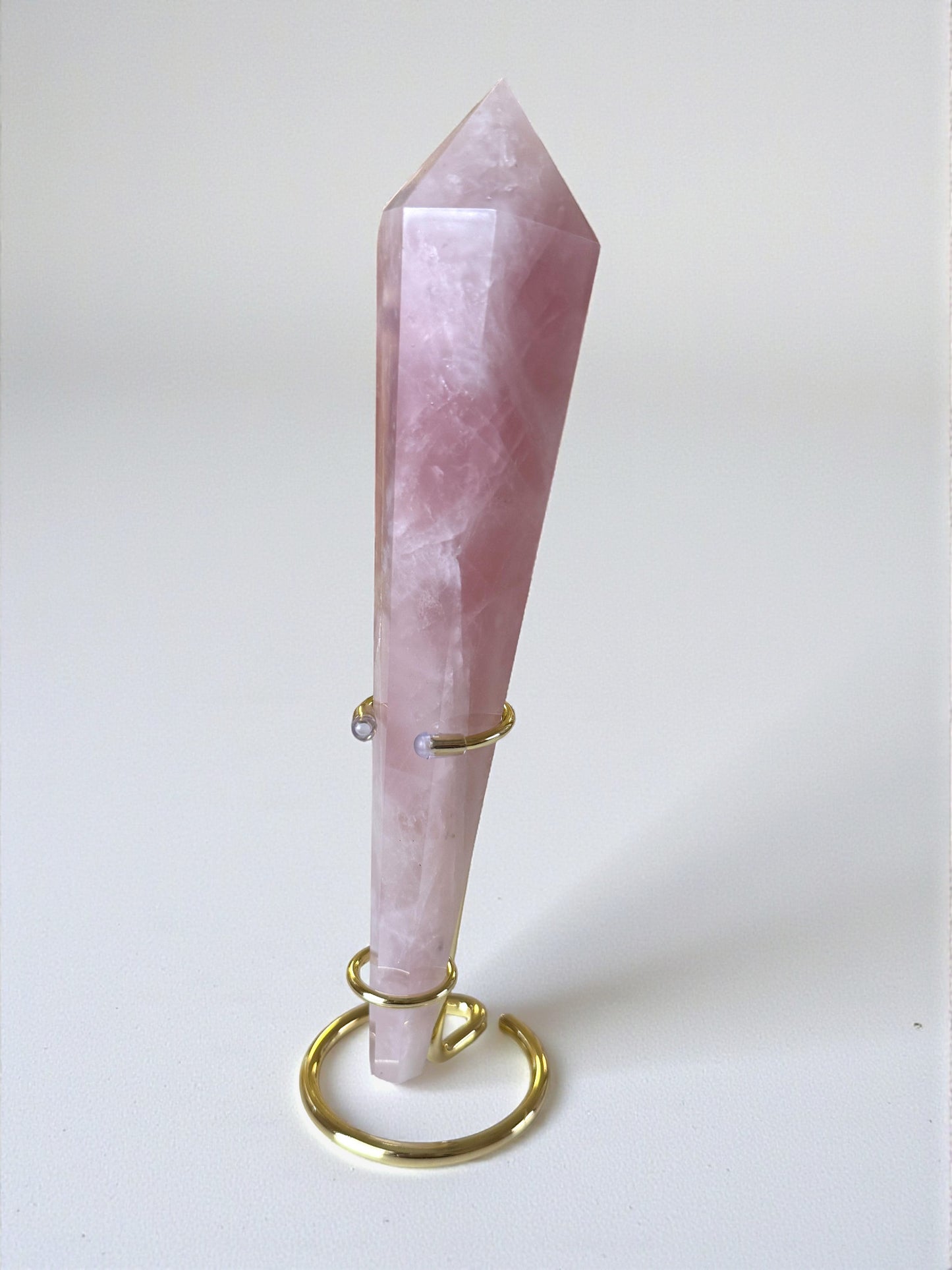 Rose Quartz Wand on Stand