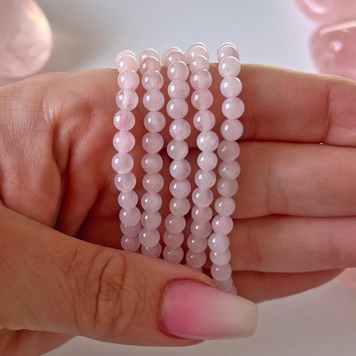 Rose Quartz Bracelet 4mm