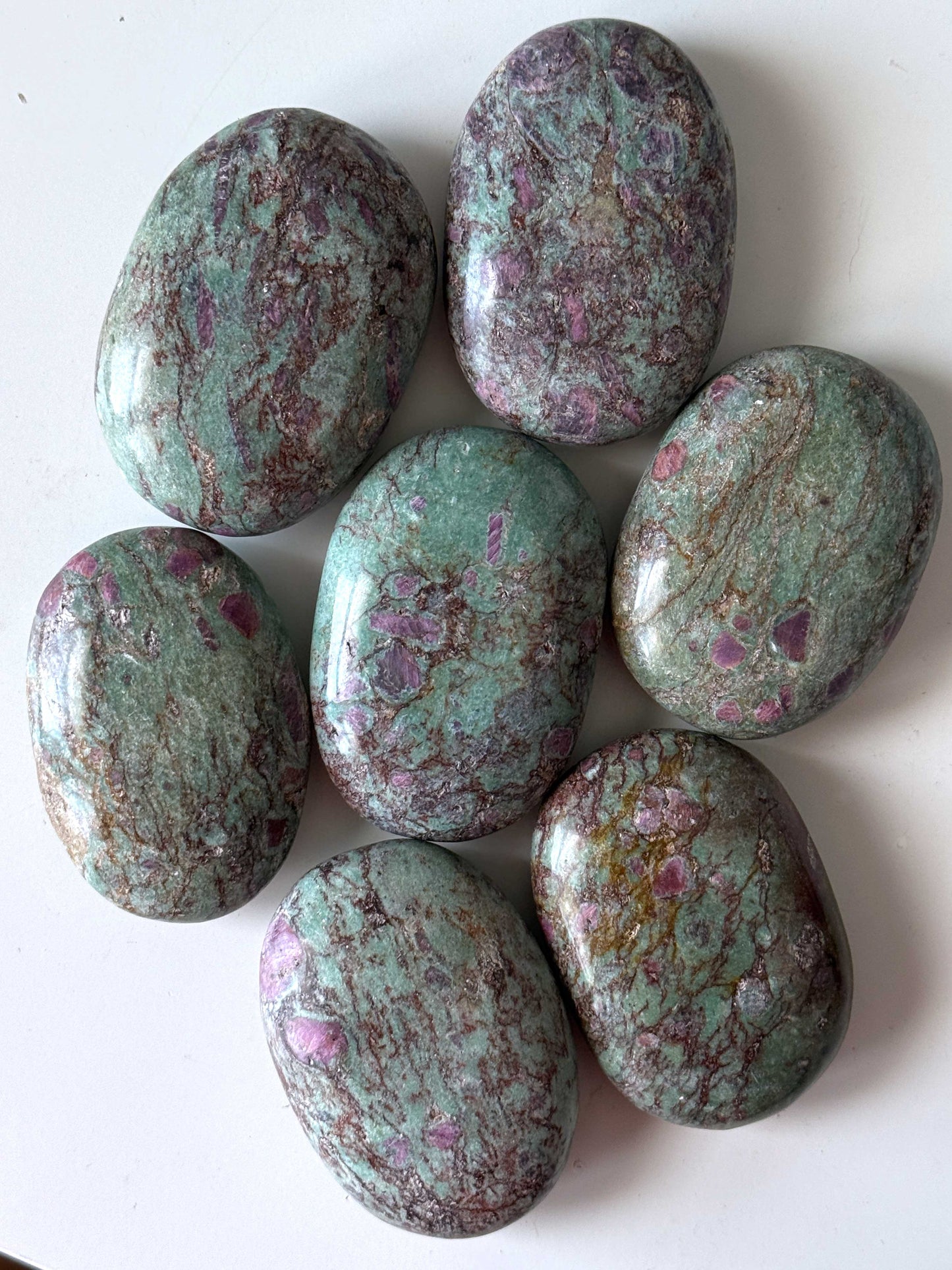 Earthy Ruby Fuchsite Palm Stone