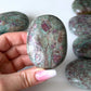 Earthy Ruby Fuchsite Palm Stone