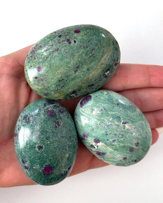 Ruby Fuchsite Palm Stone