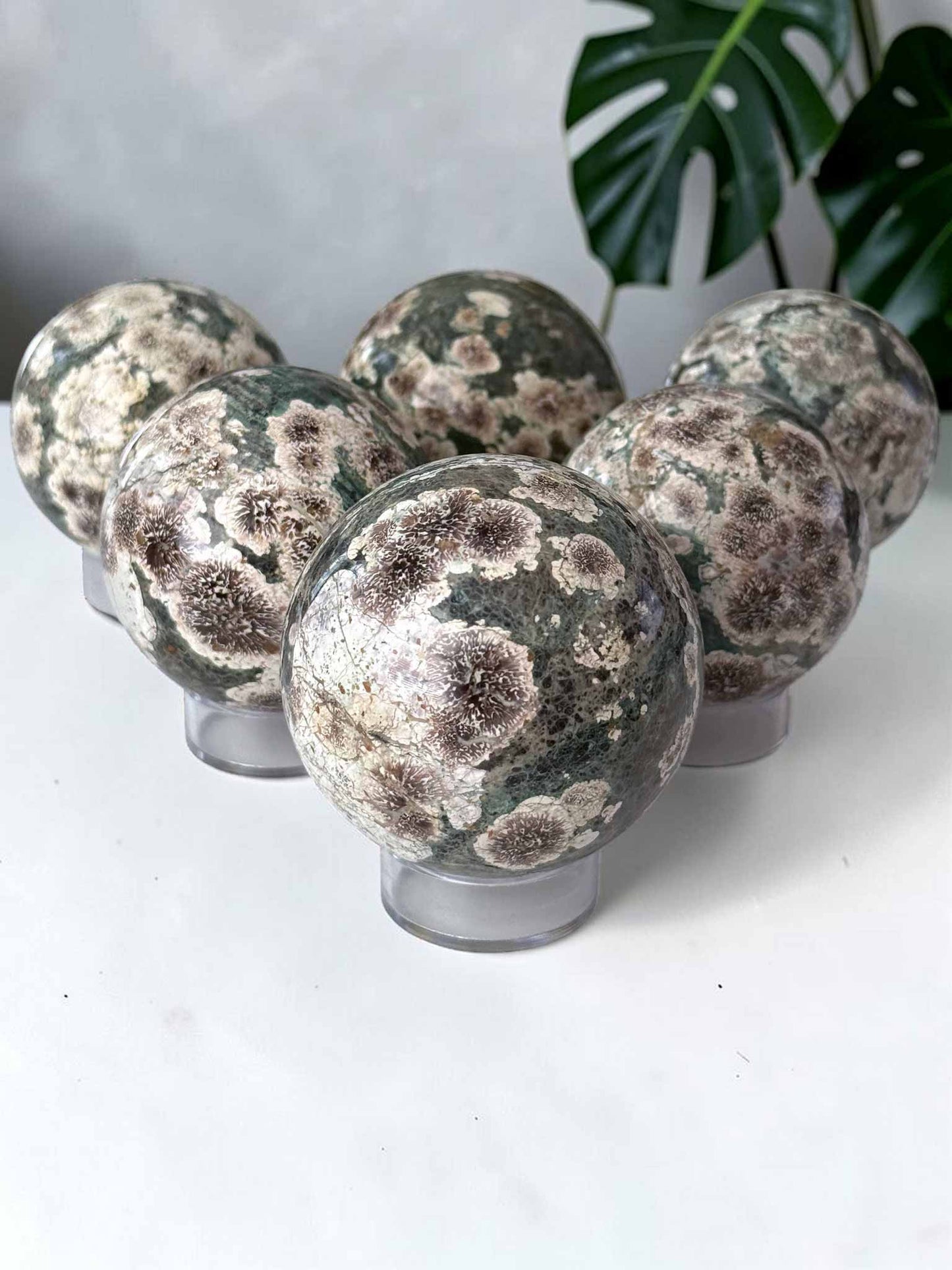 Green Sakura Jasper Sphere 52mm