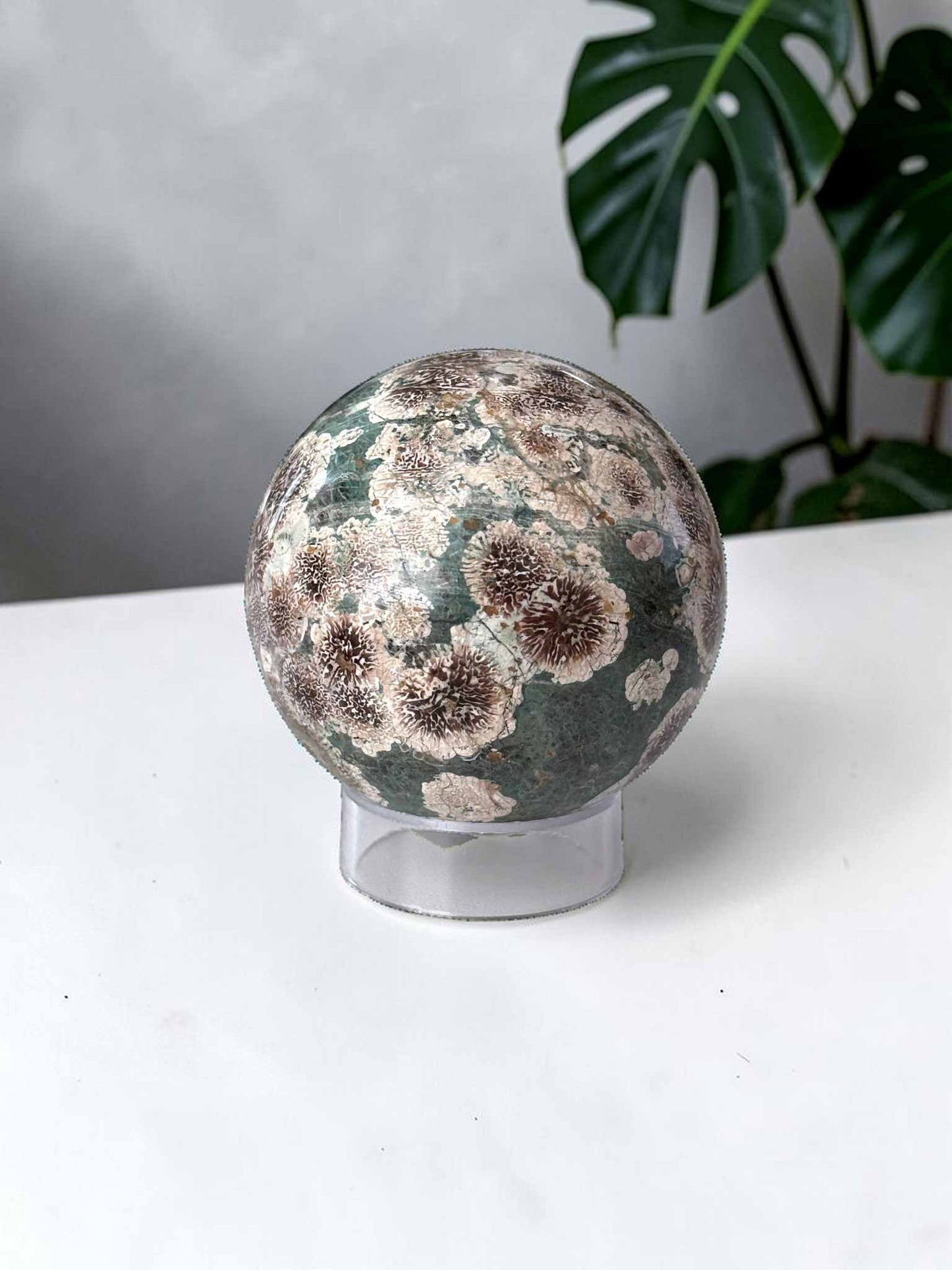 Green Sakura Jasper Sphere 52mm