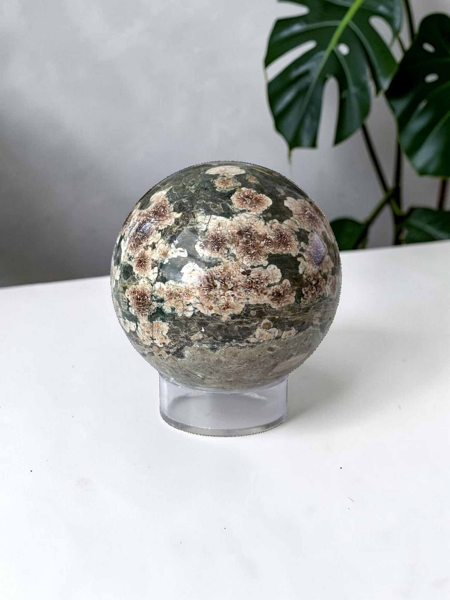 Green Sakura Jasper Sphere 52mm