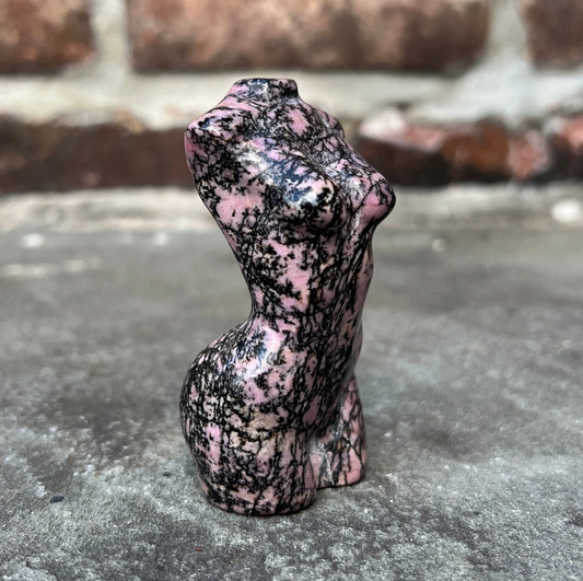 Rhodonite Goddess Carving