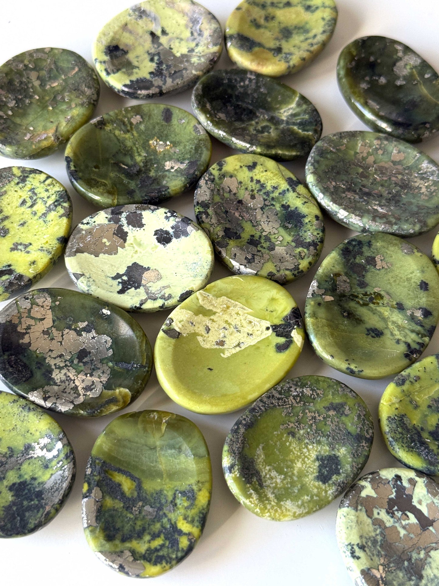 Serpentine Pyrite Worry Stone