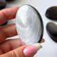Silver Sheen Obsidian Palm Stone