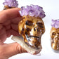 Amethyst Cluster Skull