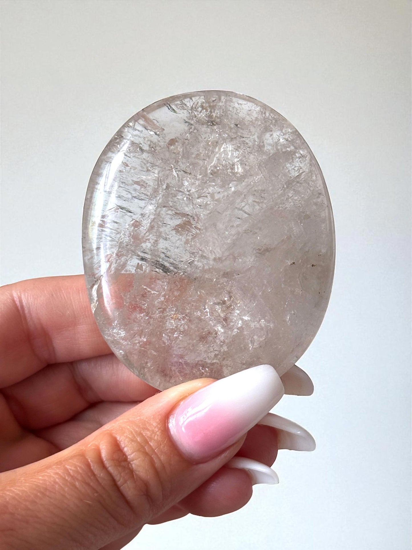 Smoky Quartz w/ Rainbow Palm Stone