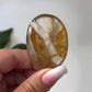 Smoky Quartz Golden Healer Palm Stone