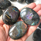 Spectrolite Labradorite Palm Stone