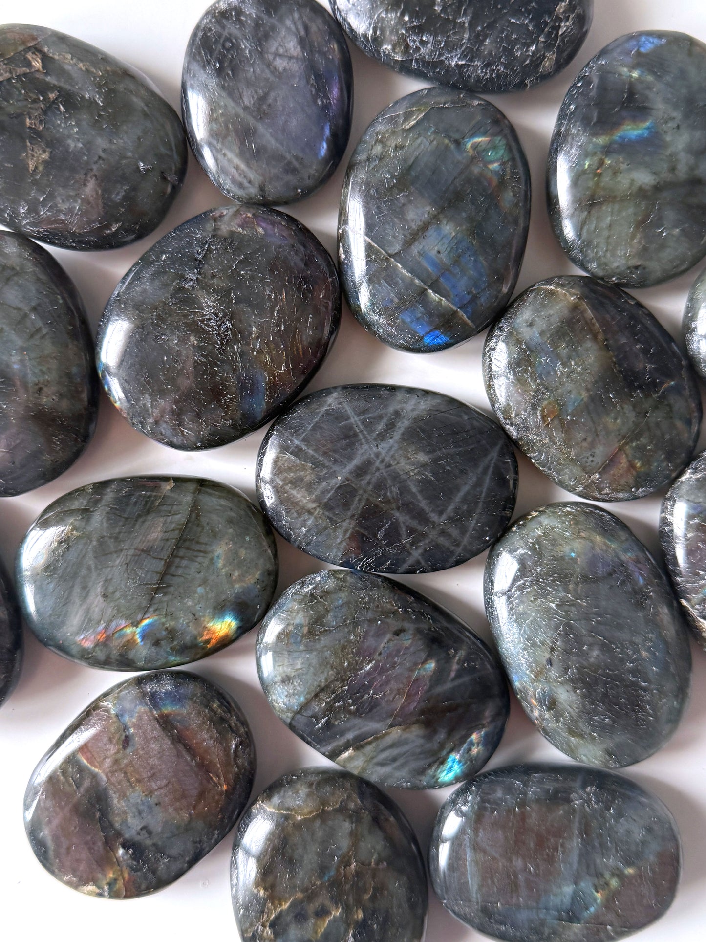 Spectrolite Labradorite Palm Stone