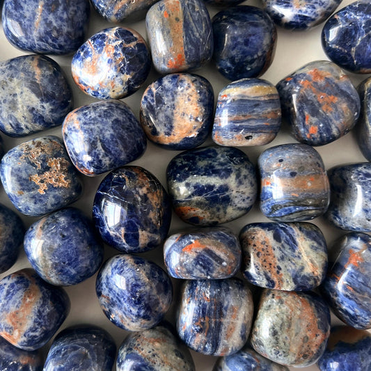 Sunset Sodalite Tumbled Stone