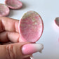 Thulite Quartz Worry Stone