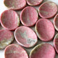 Thulite Quartz Worry Stone