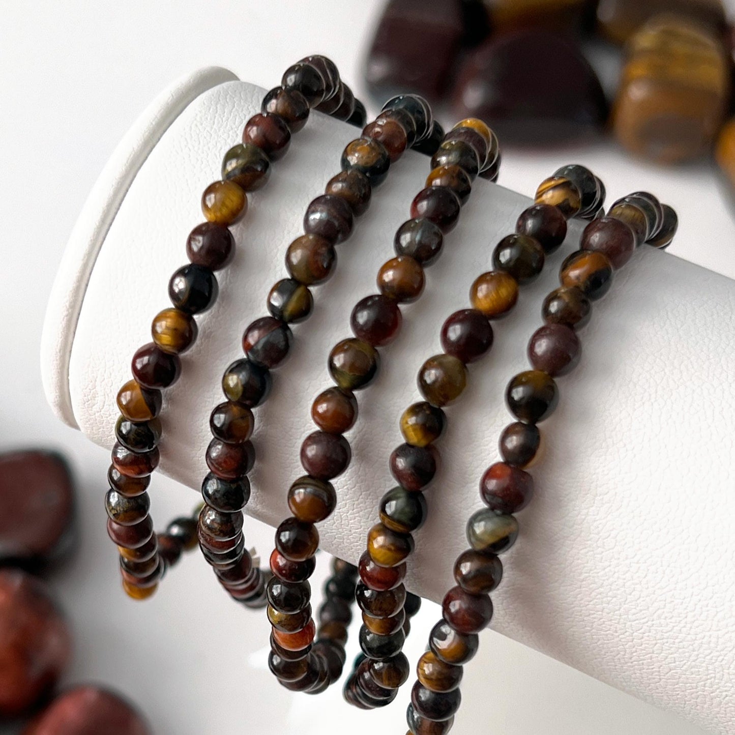 Tricolor Tigers Eye Bracelet 4mm