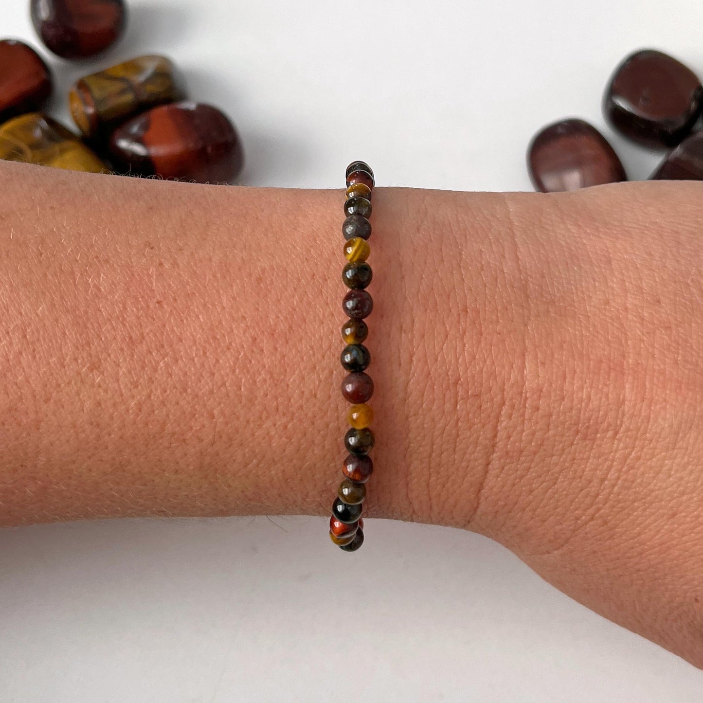 Tricolor Tigers Eye Bracelet 4mm