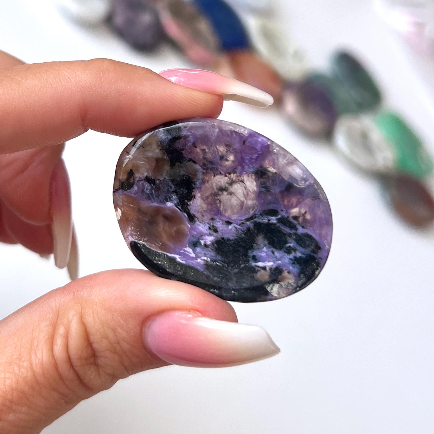 Charoite Worry Stone