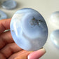 Blue Lace Agate Palm Stone
